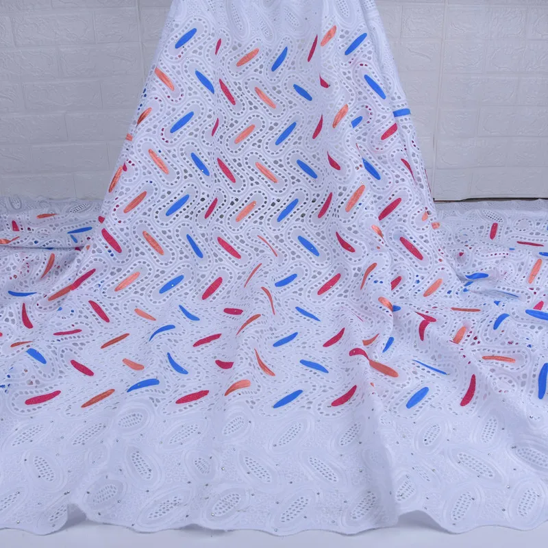 Hollow Pure Cotton African Lace Fabric Swiss Voile In Switzerland Fashion Nigerian Embroidery Women Dress A1722 | Дом и сад