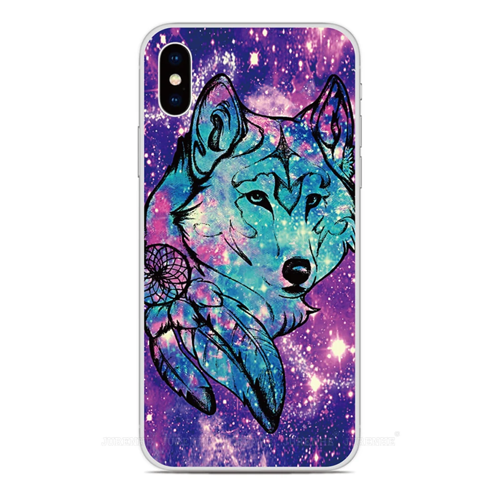 Для iPhone 12 11 Pro XS Max XR X 6 7 8 плюс SE2 SE 2020 арт волк чехол для телефона iPod Touch Plus 5