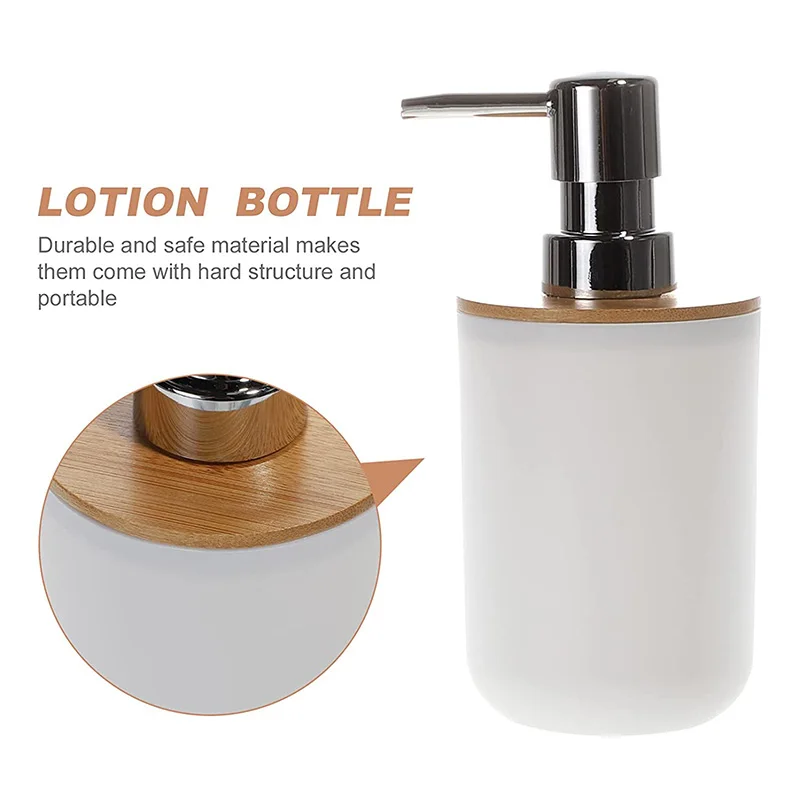 bathroom accessories set bamboo plastic bathroom kit toothbrush cup soap dispenser soap dish toilet brush holdertrash can free global shipping