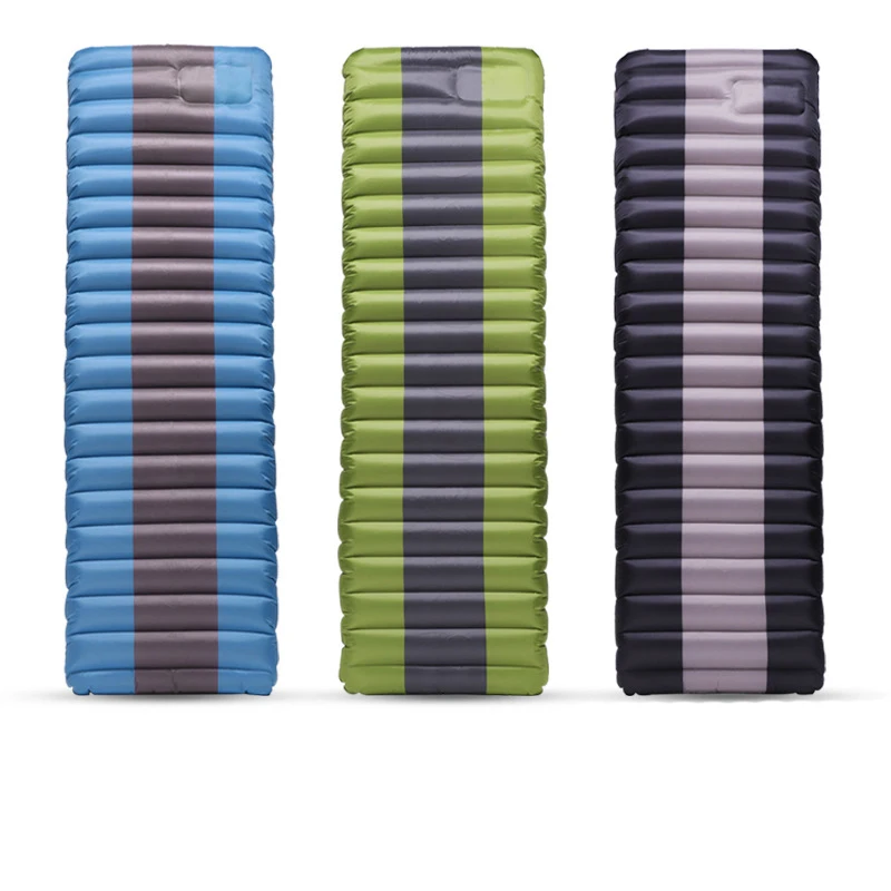 

Туристический надувной матрас с подушками, походный Мат для сна, складная кровать, сверхлегкая воздушная подушка, для пешего туризма, трекк...