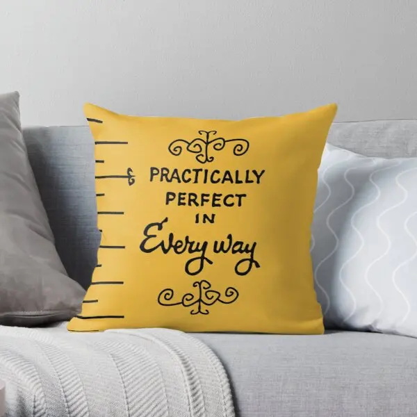 

Practically Perfect Soft Decorative Throw Pillow Cover for Home 45cmX45cm(18inchX18inch) Pillows NOT Included