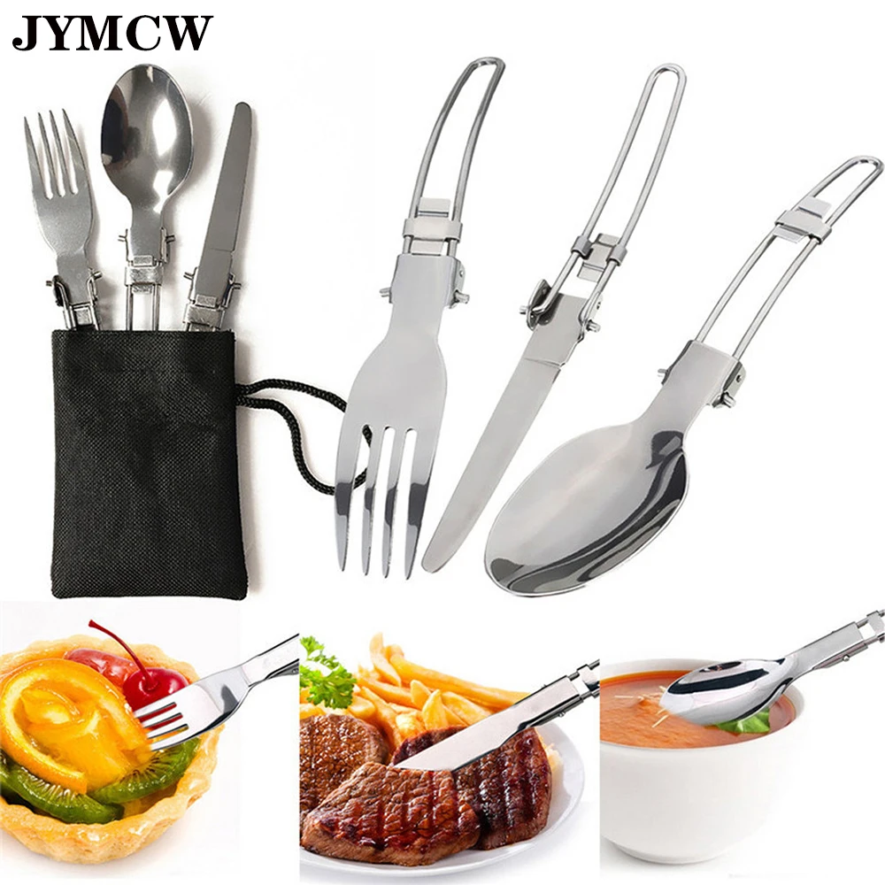 Набор посуды из нержавеющей стали складной нож/вилка/ложка посуда для отдыха на