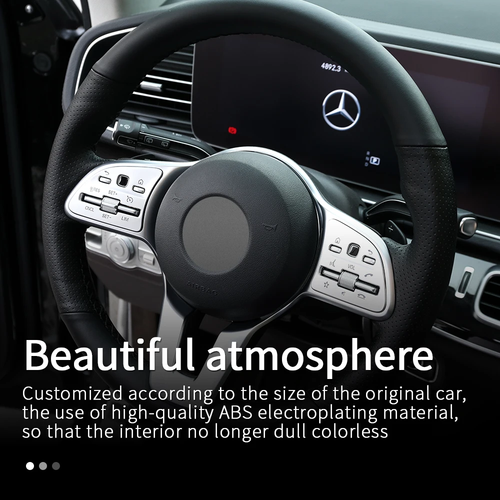 Отделка кнопки рулевого колеса для Mercedes GLE W167 350 450 500e gls w167 500 550x167 аксессуары