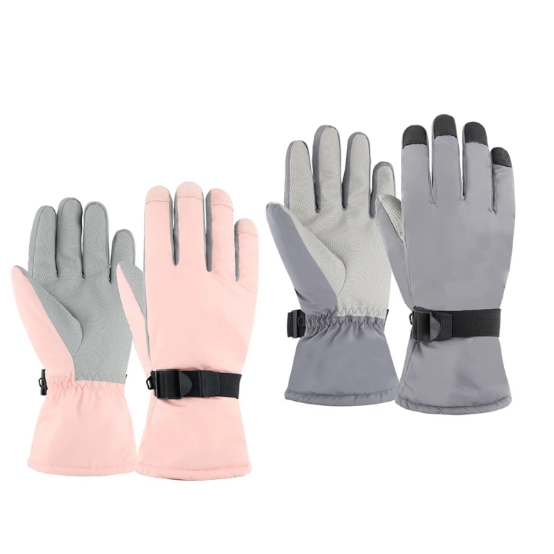 

Elastic Full Finger Gloves Touchscreen Ski Gloves Fleece Lining Warm Gloves Winter Warm Gloves for Driving Riding