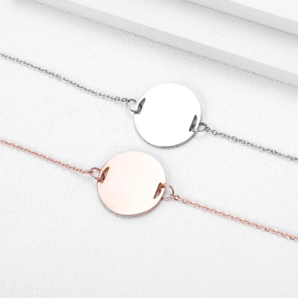 Рукописное письмо браслет с дисками • Выгравированный диск для рукописного