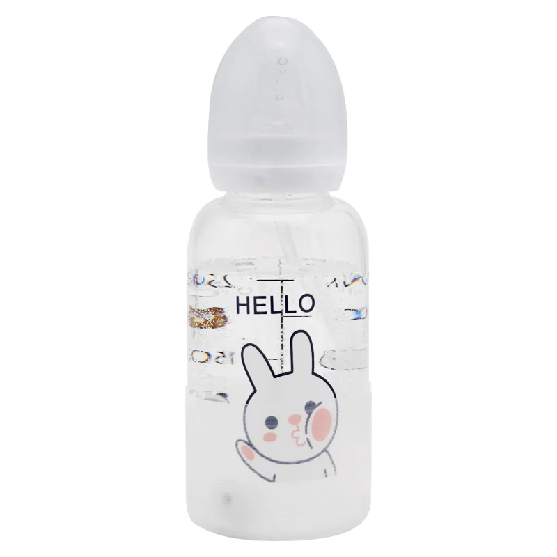 Милая стеклянная бутылка для воды с соской и соломинкой креативная личность