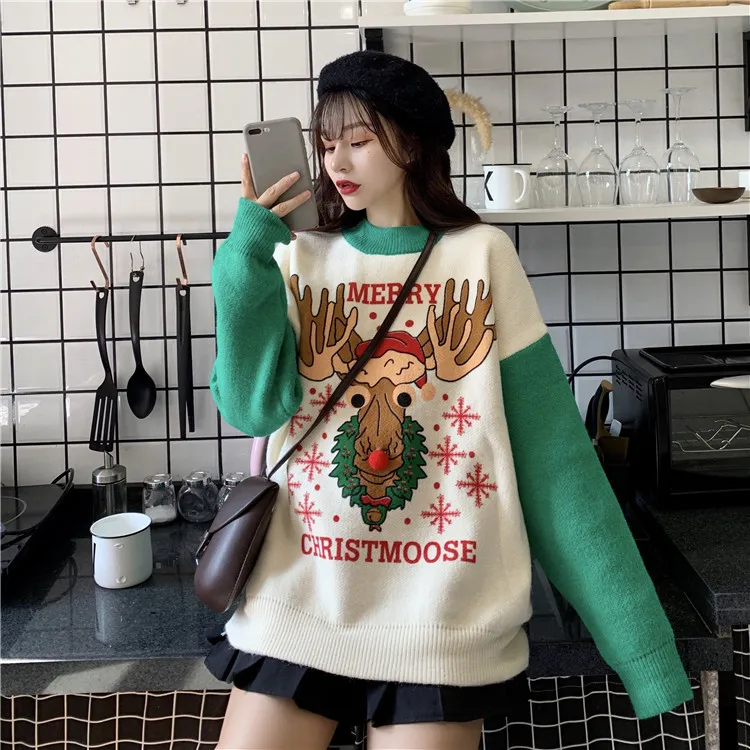 

Fashion Christmas Oversized Hoodie For Women Plus Size Elk Christmas Family Party Pretty Pullover Sweatshirts 2020 Winter