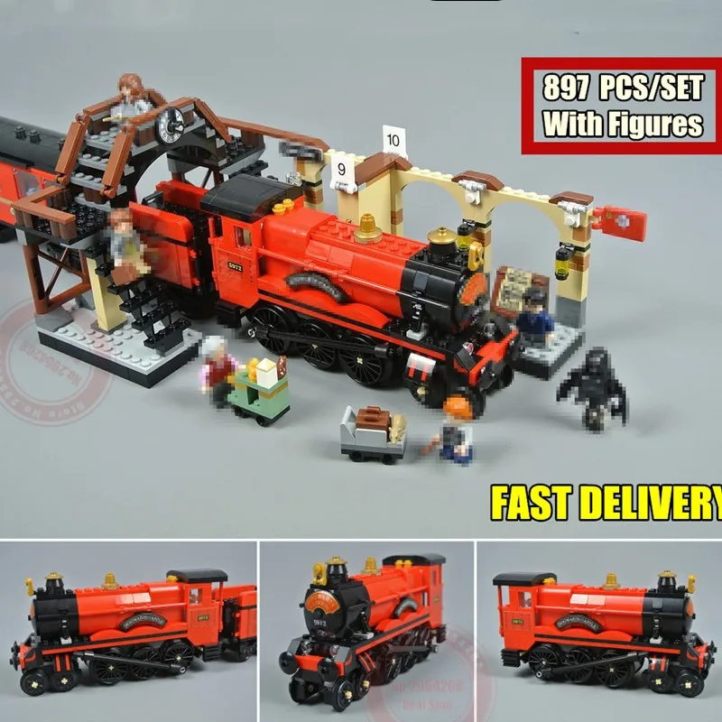 MOC Фантастические звери Хогвартс замок Fit Legoings Technic функция питания Экспресс