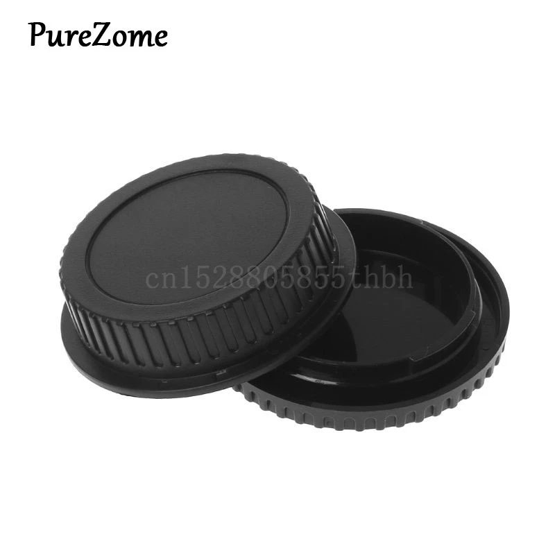 

Rear Lens Body Cap Camera Cover Set Dust Screw Mount Protection Plastic Black Replacement for Canon EOS EF EFS 5DII 5DIII 6D