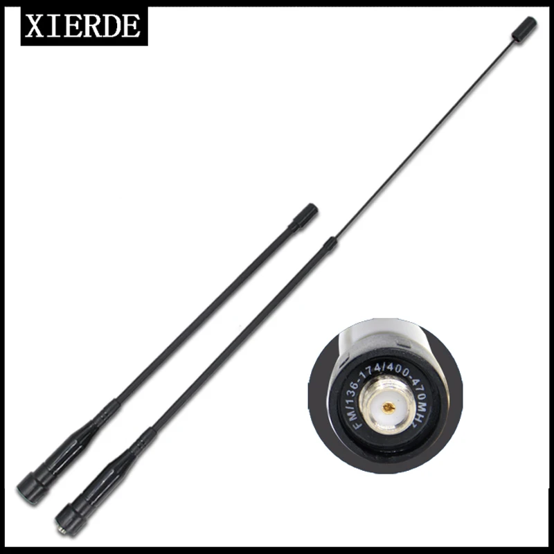 XIERDE SMA-Female High Gain Antenna Retractable Extensible Dual Band Antenna for Baofeng HYT Portable Two Way Radio Antenna