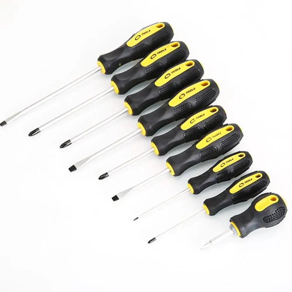 

9 Pcs/Set Screwdriver High-grade Screwdrivers Rubber And Plastic Handle Screwdriver Set Straight Screwdriver Cross Screwdriver