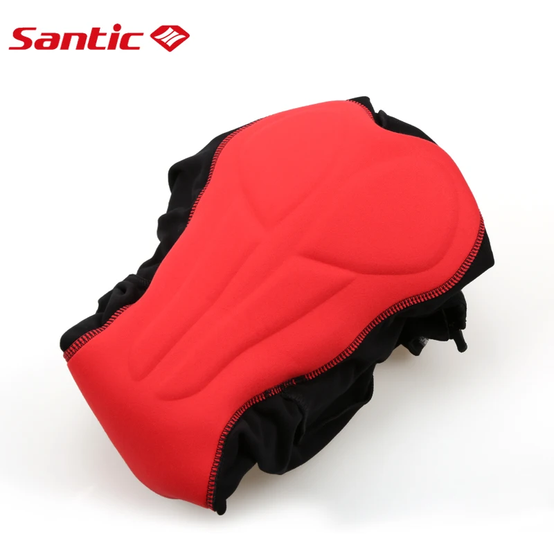 Santic мужские велосипедные 4D Подушки Мягкие штаны осень зима светоотражающие