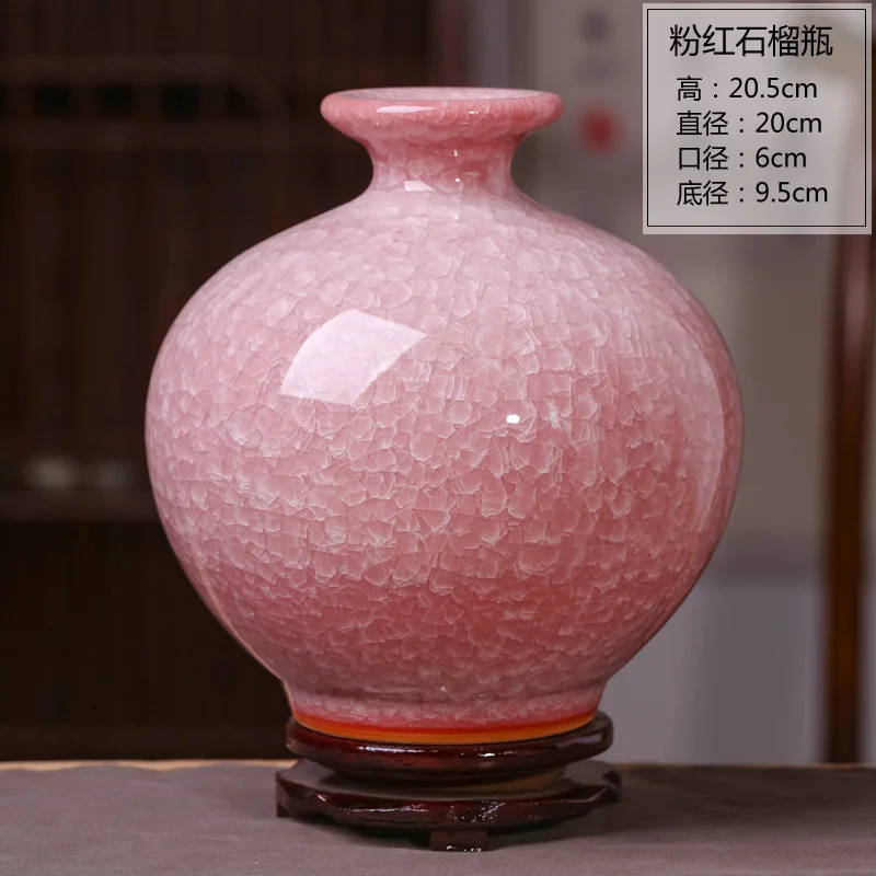 

Jingdezhen Ceramics Antique Vase Flower Arrangement Chinese Modern Living Room Decorations Household TV Cabinet Decoration