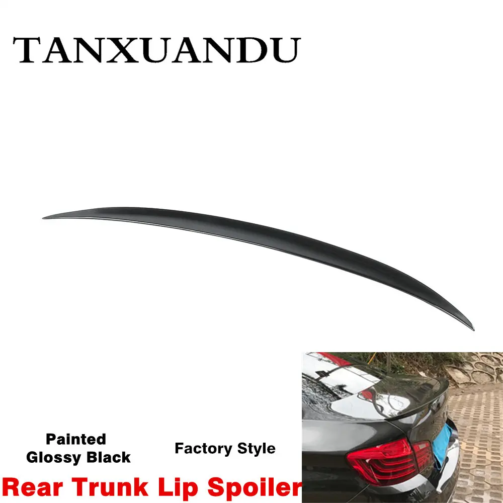 Окрашенный глянцевый черный ABS задний багажник спойлер крыло M/A Тип Подходит для
