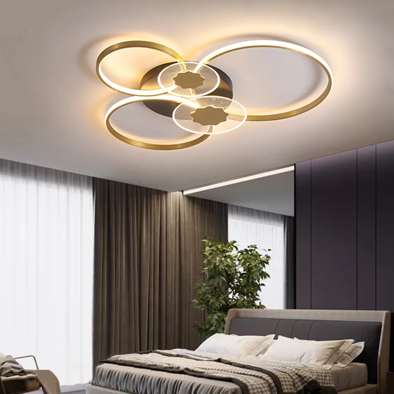

Люстра потолочная круглая с регулируемой яркостью, современная лампа для спальни, гостиной, кухни, комнатное украшение