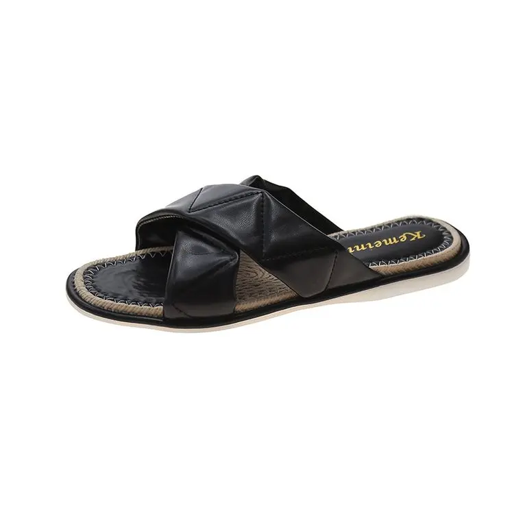 

Shoes Slippers Flat Slides Fashion Transparent Heel Slipers Women Luxury Soft Summer 2021 Rome PU Rubber Basic Shoes Woman 2021