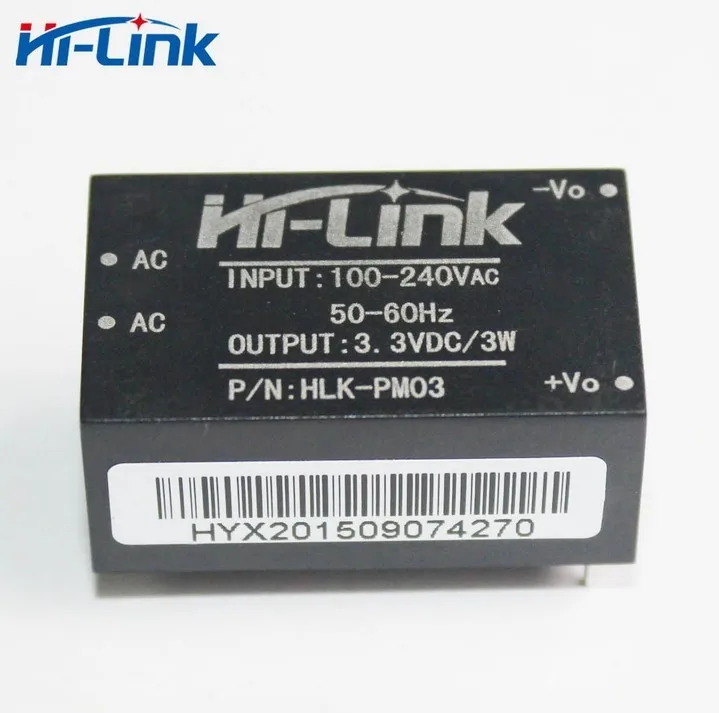 Free shipping new Hi-Link 2pcs/lot ac dc converter  power switch 3.3V HLK-PM03