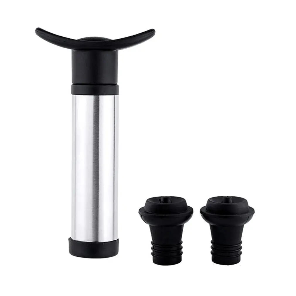 

Stainless Steel Vacuum Pump Red Wine Vacuum Wine Stopper Fresh-keeping Wine Stopper Practical Wine Supplies