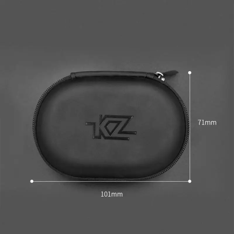 Черная Овальная сумка для хранения из искусственной кожи наушников Kz гарнитуры