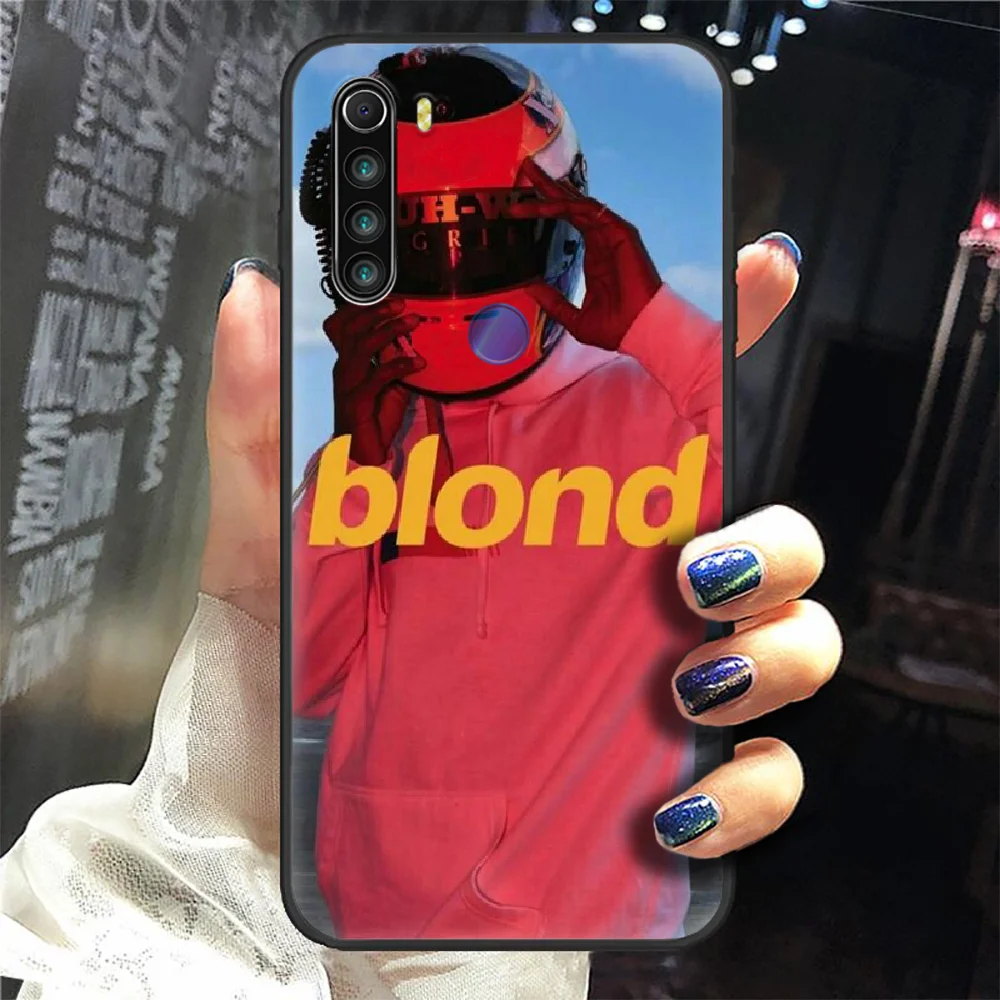 

Frank blond Ocean Phone Case Cover Hull For XIAOMI Redmi 7a 8a S2 K20 NOTE 5 5a 6 7 8 8t 9 9s pro max black Cell Painting Etui