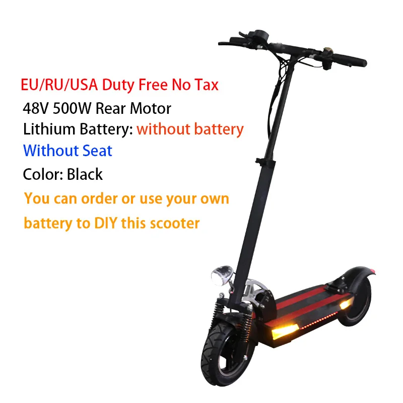 B 48V500W no battery 100KM Electric Scooter 48V26A 10'‘ Motor Wheel with Seat Adults Foldable Patinete Electric Skateboard Kick E Scooter Houverboard - Цвет: B 48V500W no battery