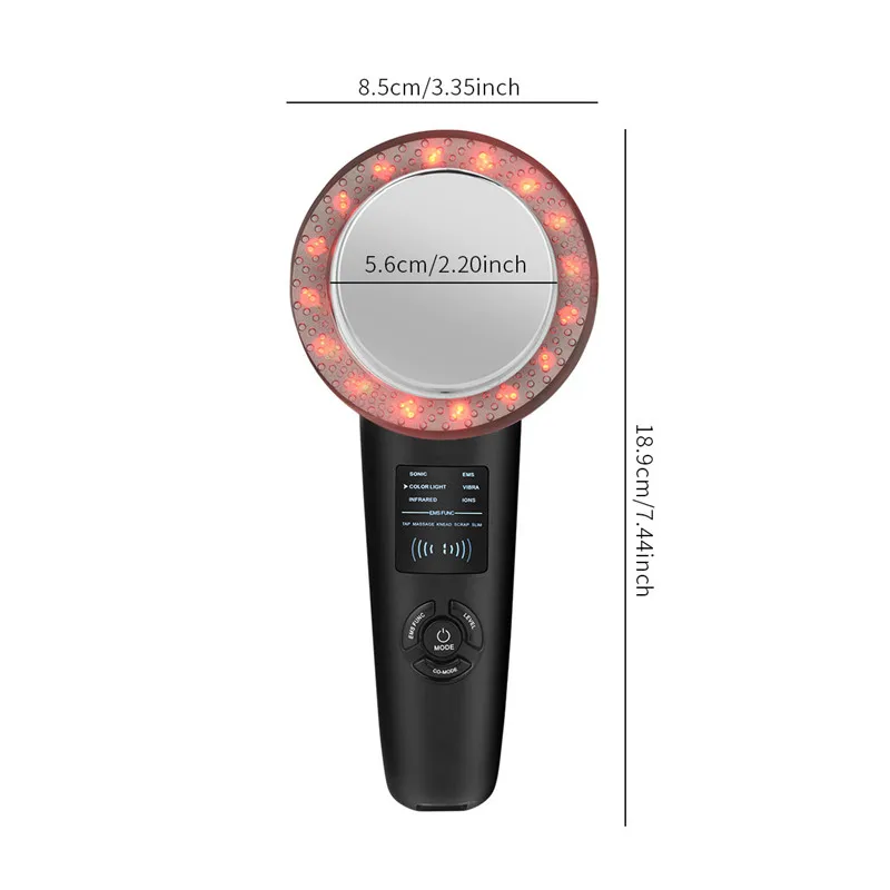 

6 in 1 Ultrasonic Body Slimming Massager Waist Slimmer Skin Rejuvenation EMS Weight Loss Machine Anion Vibration Fat Remover 31