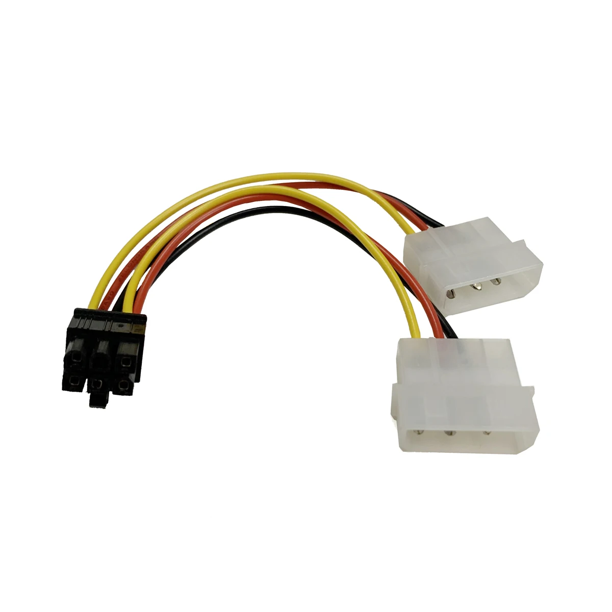 

6inch 2 x Molex 4 pin to 6-Pin PCI Express Video Card Pci-e ATX PSU Power Converter Cable - Molex to Pcie 6 pin Adapter