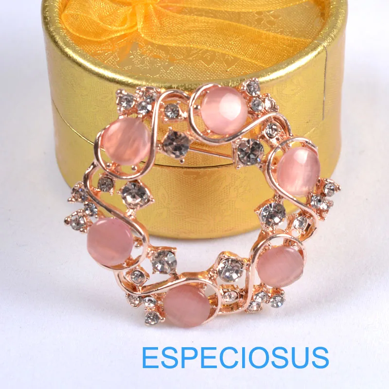Элегантное украшение стразы булавка гирлянда ювелирные изделия брошь розового