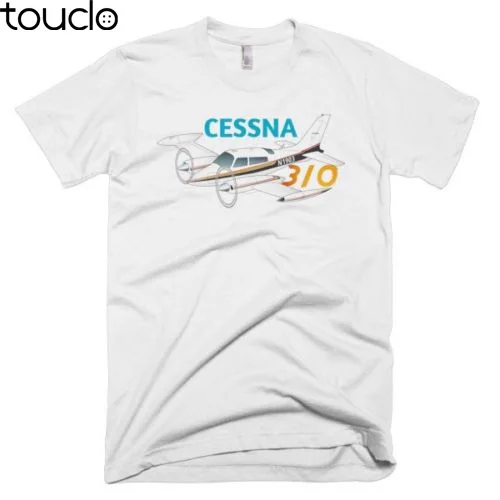 Летние шорты из хлопка с длинными рукавами футболка Cessna 310 самолет изображением