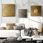 Золотая абстрактная декоративная живопись в нордическом минималистичном стиле, настенные художественные принты и современные настенные украшения для домашней комнаты, Картина на холсте