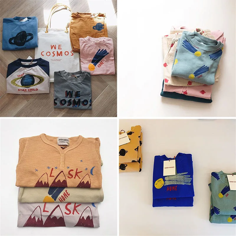 От 1 до 10 лет Детская футболка с длинными рукавами для мальчиков Детские