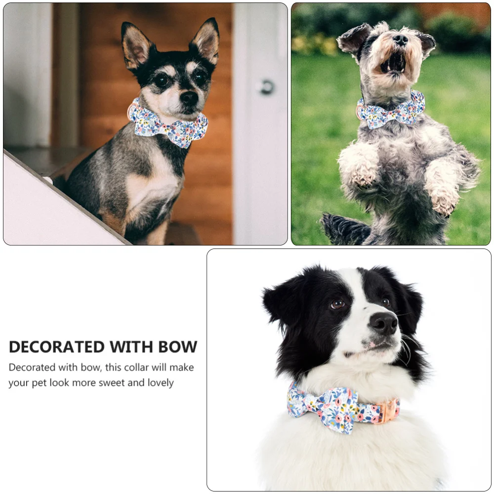 

Adjustable Pet Collar Dog Puppy Neckwear Bow Tie Collar with Safety Buckle