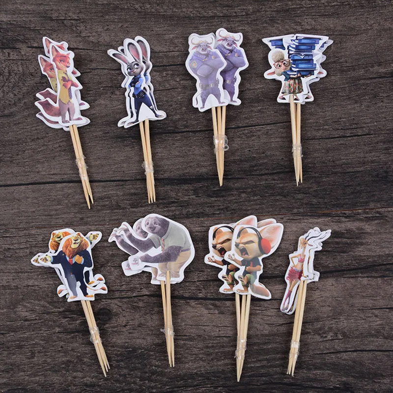 24 шт Дисней Микки Маус замороженный мультфильм день рождения украшения Минни