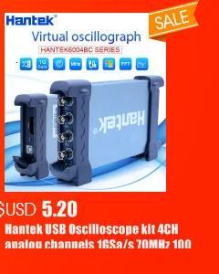 Hantek 6254BC PC USB осциллограф 4 CH 250MHz 1GSa/s функция записи и воспроизведения сигнала