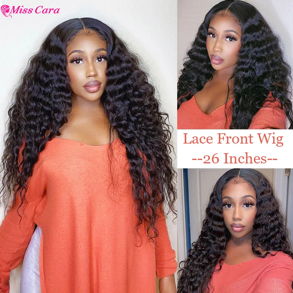

Deep Wave Lace Front Wig Pre Plucked 13x4 Lace Frontal Human Hair Wig For Black Women 4x4 Lace Closure Wig Deep Wave Wigs