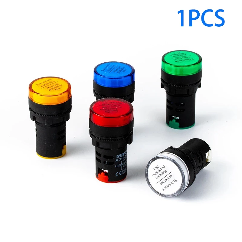 

1PCS 12 24 110 220 380 V 22mm assembled in panel LED energy indicator multi color indicator