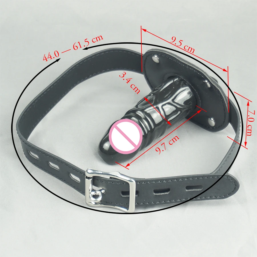 Из черной кожи с открытым Кляпы для рта голова жгут ремешок на пенис кляп БДСМ