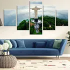 Картина на холсте Искупитель Христос (статуя), 5 шт., настенная живопись, модульные обои, плакат, печать для декора гостиной