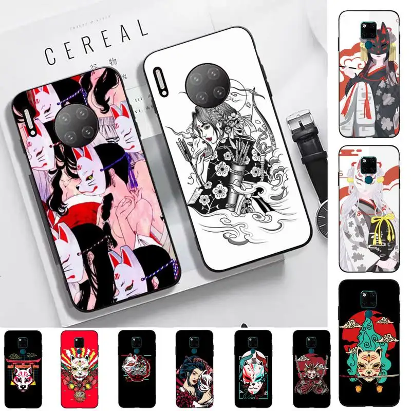 

Drawing Fox Japanese Style Anime Phone Case for Huawei Mate 20 10 9 40 30 lite pro X Nova 2 3i 7se