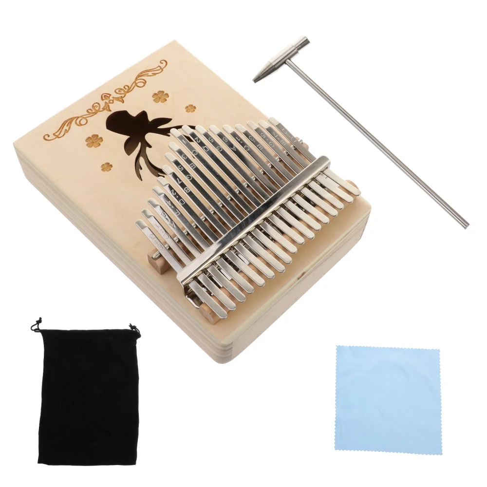 

17 Keys Finger Piano Wooden Beginner Musical Instrument Gift for Children Adult