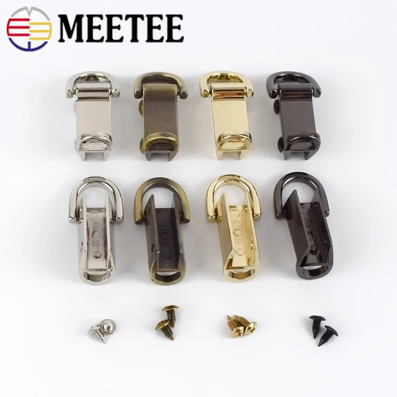 2/4/10pairs Meetee Metal Buckles Bag Leather Clip D Ring Handbag Side Clasp Hooks Buckle Bags Hanger Hardware Sewing Accessories | Дом и сад