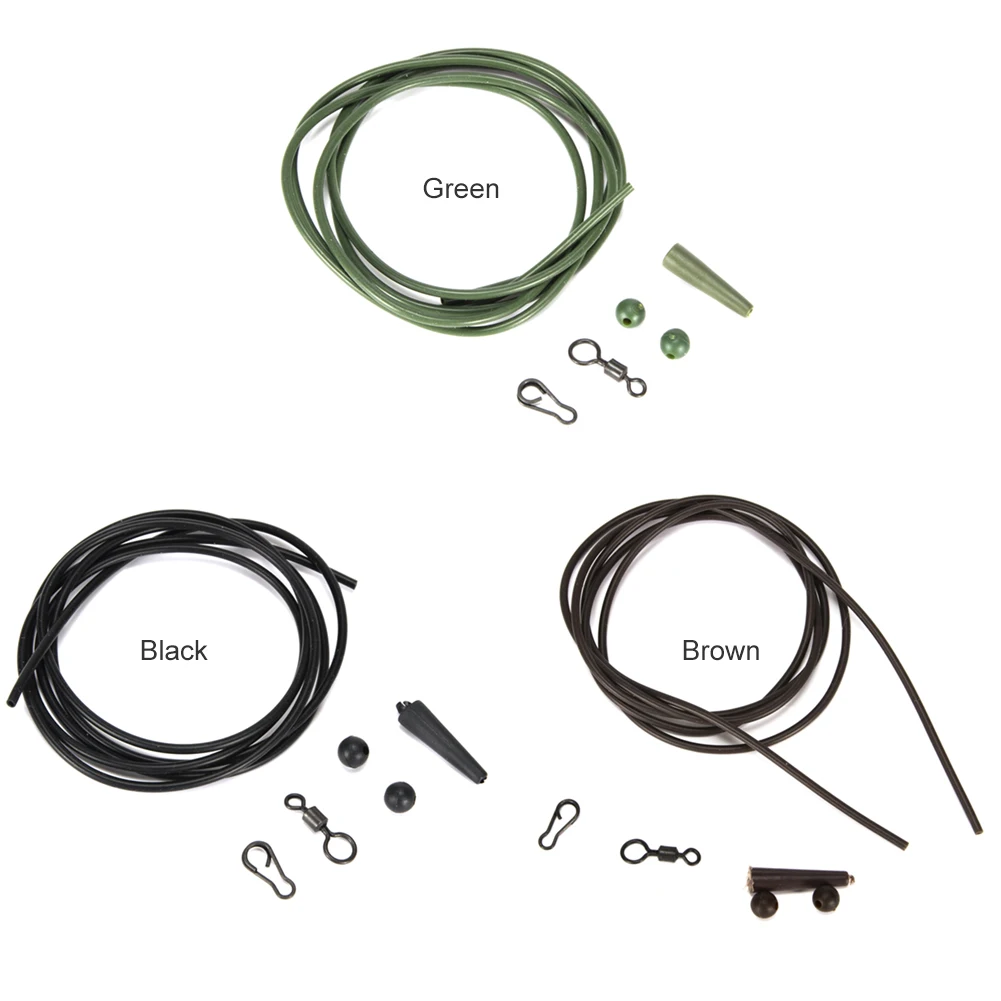 

1 Set Swivel Carp Pesca Fishing Tackle Links Carp Fishing Rigged Rig Tube Rigged Rig Tube Silicone Hair Rigs