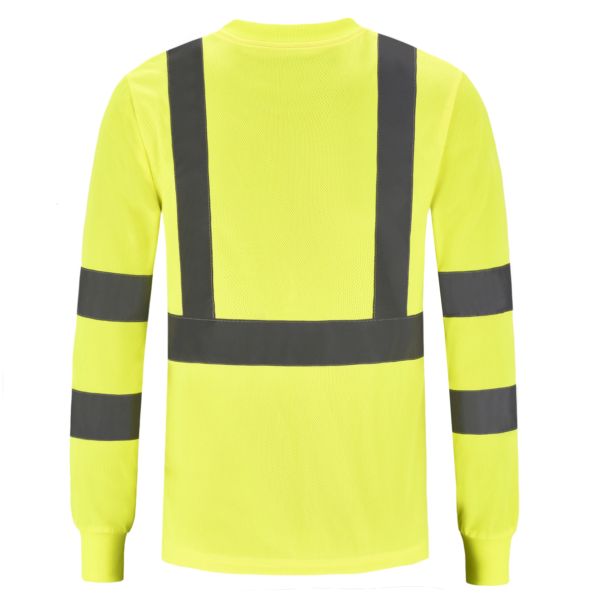 AYKRM флуоресцентная Защитная футболка Hi Vis Рабочая одежда с длинным рукавом желтые