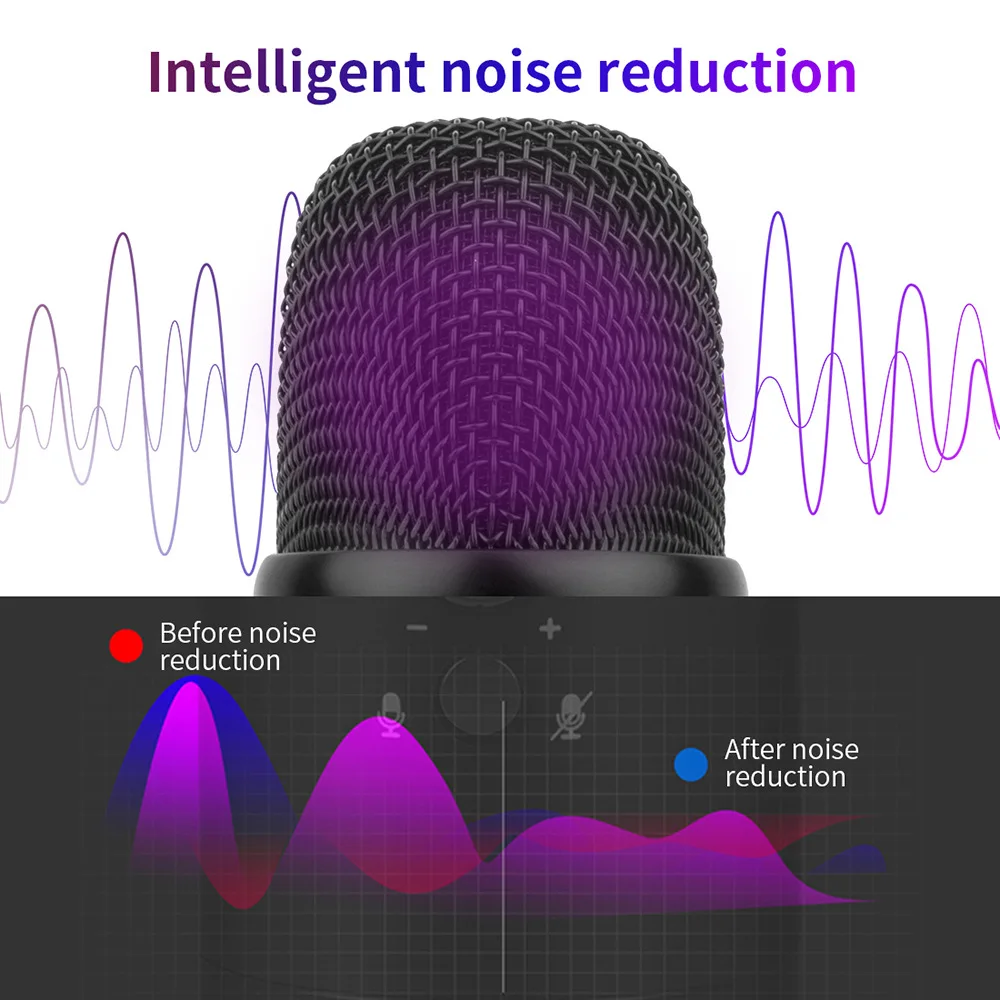 Металлический конденсаторный USB-микрофон для ноутбука Windows кардиоидный Подкаст