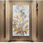 Алмазная мозаика 5D сделай сам, Набор для вышивки объемными стразами, с изображением золотых растений, цветов, листьев, стразы, любовь, N1551