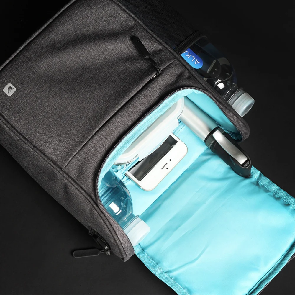 

Bike Handlebar Bag Foldable Pack Handle Bag Tool Package Holder with Waterproof Cover (Dark Grey)