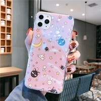 cute luna cat blue light phone case for iphone12 11 xsmax 78plus se2020 se3 soft cover xr glossy skinny shell phone protection