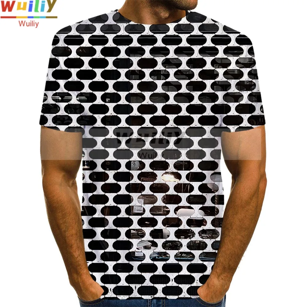 

Men Graphic T Shirts Round Neck 3D Print Summer Short Sleeve Abstract Tops Psychedelic Tees