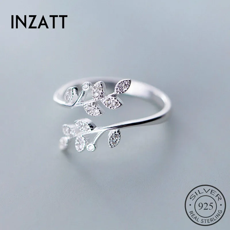 Женское кольцо в виде листьев из серебра 925 пробы с фианитами|Кольца| |