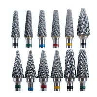 ceramic milling cutter manicure nail drill bits electric nail files pink blue grinding bits mills cutter burr accessories